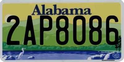 AL license plate 2AP8086