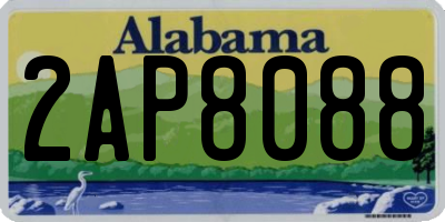 AL license plate 2AP8088