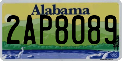 AL license plate 2AP8089