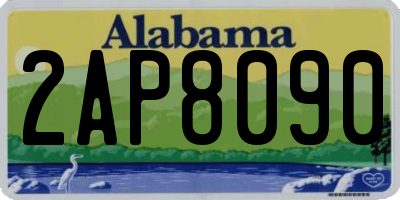 AL license plate 2AP8090