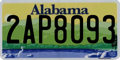 AL license plate 2AP8093