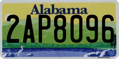 AL license plate 2AP8096