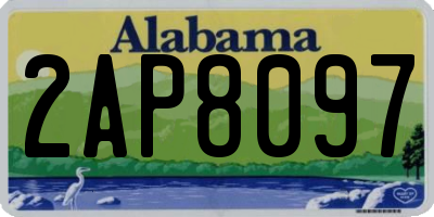 AL license plate 2AP8097