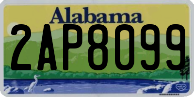 AL license plate 2AP8099