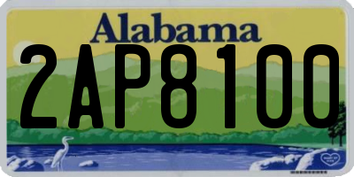 AL license plate 2AP8100