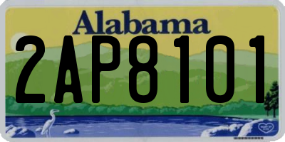 AL license plate 2AP8101