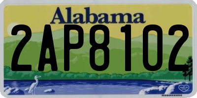 AL license plate 2AP8102