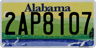 AL license plate 2AP8107
