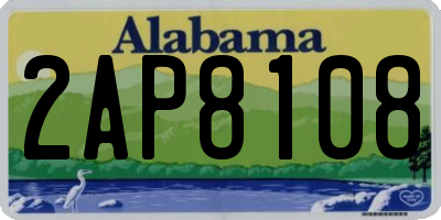 AL license plate 2AP8108
