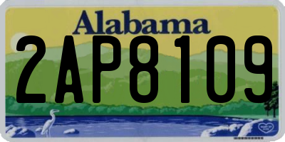 AL license plate 2AP8109
