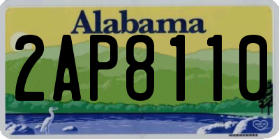 AL license plate 2AP8110