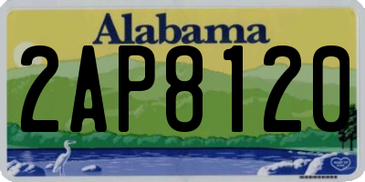AL license plate 2AP8120
