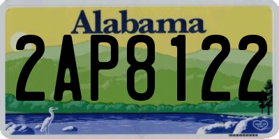 AL license plate 2AP8122