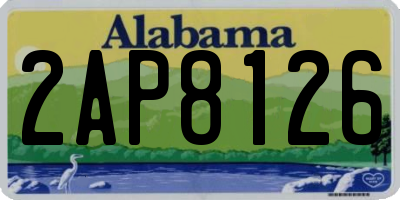AL license plate 2AP8126