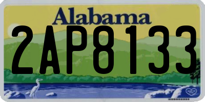 AL license plate 2AP8133