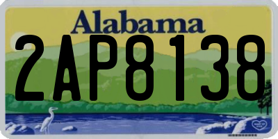 AL license plate 2AP8138