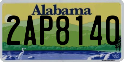 AL license plate 2AP8140