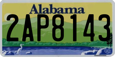 AL license plate 2AP8143