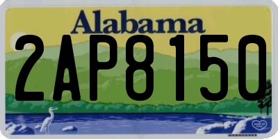 AL license plate 2AP8150
