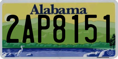 AL license plate 2AP8151