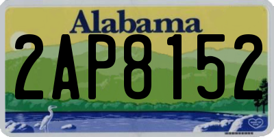 AL license plate 2AP8152