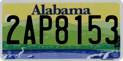 AL license plate 2AP8153