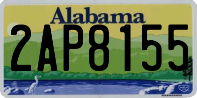 AL license plate 2AP8155