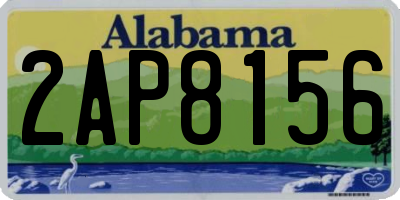 AL license plate 2AP8156