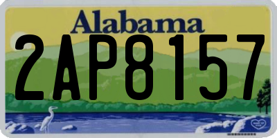 AL license plate 2AP8157
