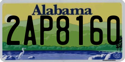 AL license plate 2AP8160
