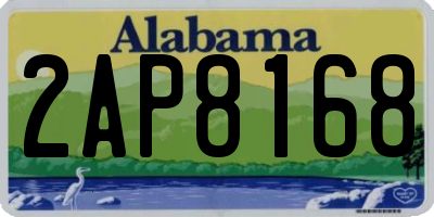 AL license plate 2AP8168