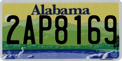 AL license plate 2AP8169