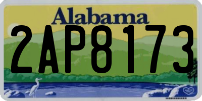 AL license plate 2AP8173