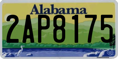 AL license plate 2AP8175