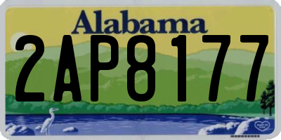 AL license plate 2AP8177