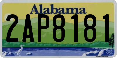 AL license plate 2AP8181