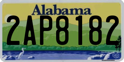 AL license plate 2AP8182