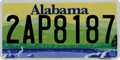 AL license plate 2AP8187
