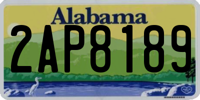 AL license plate 2AP8189