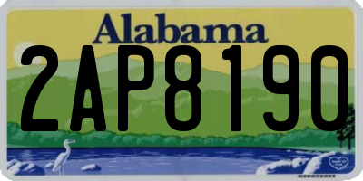 AL license plate 2AP8190
