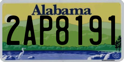 AL license plate 2AP8191