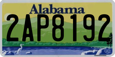 AL license plate 2AP8192
