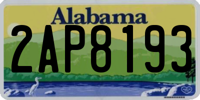 AL license plate 2AP8193