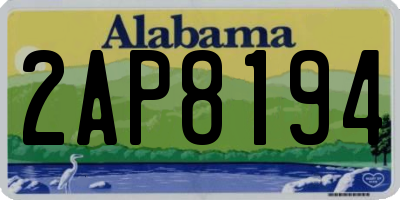 AL license plate 2AP8194