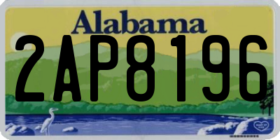 AL license plate 2AP8196