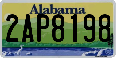 AL license plate 2AP8198