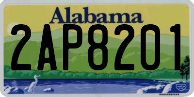 AL license plate 2AP8201