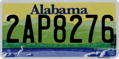 AL license plate 2AP8276