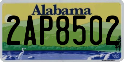 AL license plate 2AP8502