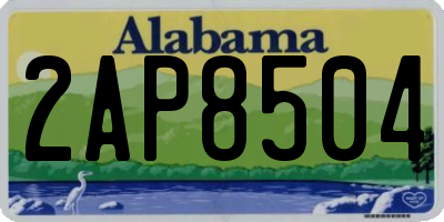 AL license plate 2AP8504